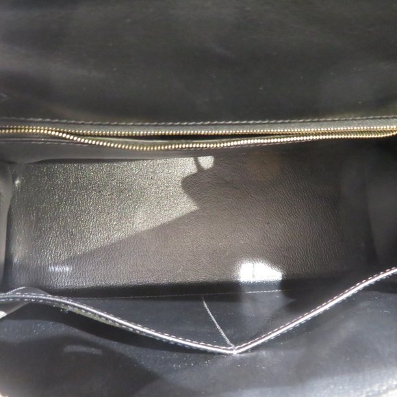 HERMES Kelly 32 Outer stitching Handbag Black/G hardware Box calf □I stamp D1... - Picture 13 of 16